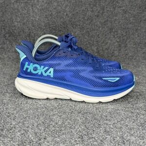 Hoka Clifton 9 Running Shoes Women's‎ 8 Blue Athletic Run Training Sneakers